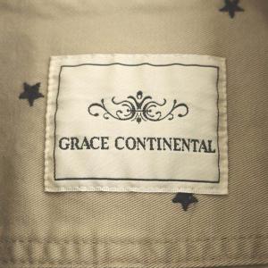 GRACE CONTINENTAL 刺繍星柄アーミージャケット 36 ベージュ
