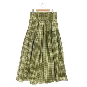 Diagram GRACE CONTINENTAL 20SS チェックタフタロングスカート 38 カーキ