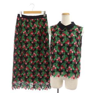 花柄セットアップ ブラック