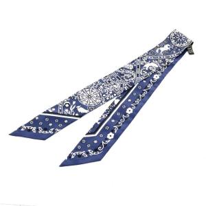 ツイリー スカーフ Peuple du Vent 風の民 ペイズリー柄 総柄 ネイビー