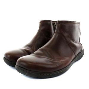 BIRKENSTOCK Bennington サイドジップブーツ ショート レザー 25.0cm ブラウン