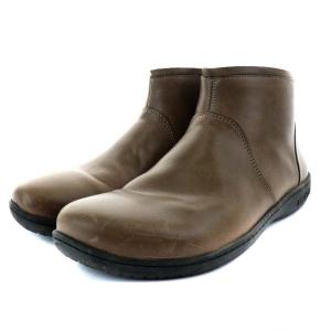 BIRKENSTOCK Bennington サイドジップレザーブーツ ブラウン