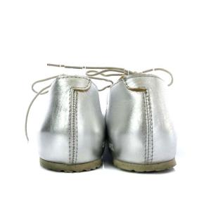 BIRKENSTOCK Rye フラットシューズ レースアップ レザー 25cm シルバー