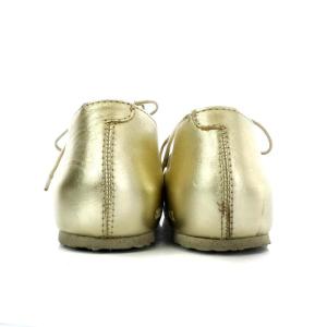 BIRKENSTOCK Rye フラットシューズ レースアップ レザー 25cm ゴールド