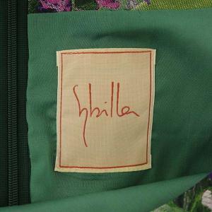 SYBILLA フラワーワンピース ゴブラン織り ボタニカル柄 M グリーン