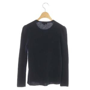 Drawer カシミヤパフスリーブクルーネックニットセーター 1 ネイビー