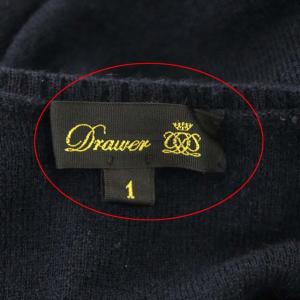 Drawer カシミヤパフスリーブクルーネックニットセーター 1 ネイビー