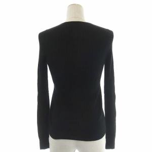 Drawer 18Gリブクルーネックニット 1 黒 ブラック