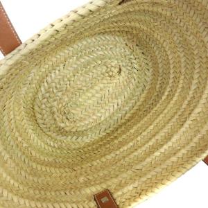 LOEWE バスケットバッグ ラージ  かごバッグ ヤシの葉 カーフスキン ロゴ タン