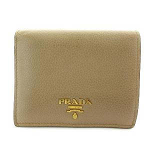 PRADA 二つ折り財布 ベージュ