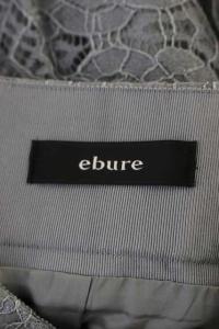 ebure 21AW サークルフラワーレース ギャザースカート ベルト付き 36 グレー