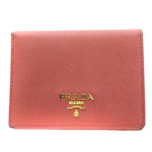 PRADA 1MV204 二つ折り財布 サフィアーノレザー ピンク