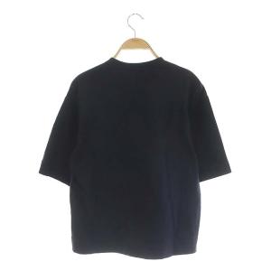 Drawer プリントエンブレムTEE Tシャツ 五分袖 クルーネック 2 ネイビー