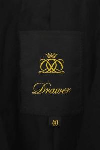 Drawer メルトンチェスターコート アウター ミドル丈 総裏地 40 ブラック