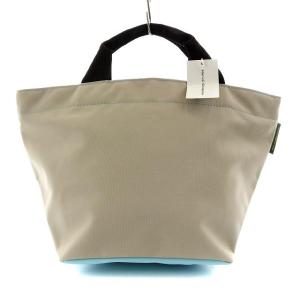 ナクル ×アトル 舟型 ナイロントート M バイカラー グレー ライトブルー