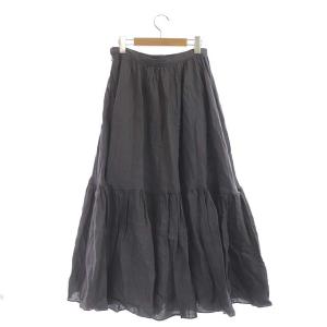 MADISONBLUE 21SS HEM GATHER SK スカート ロング フレア 1 グレー