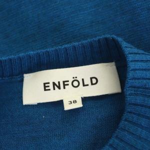 ENFOLD 20SS シャツドッキングアシンメトリーニット セーター 38 青