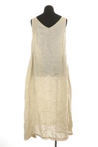 nest Robe リネンレース付ワンピース マキシ丈 ノースリーブ F ベージュ