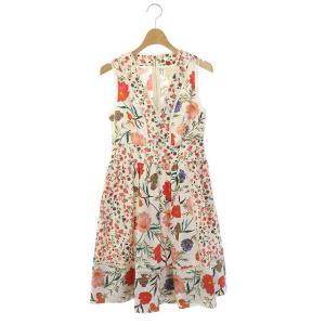 ノースリーブフラワーワンピース 0 マルチカラー