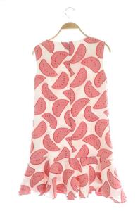 Diagram GRACE CONTINENTAL フルーツジャガード ワンピース ひざ丈 36 レッド