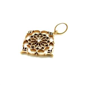 agete ペンダントトップ チャーム  ストーン K10YG