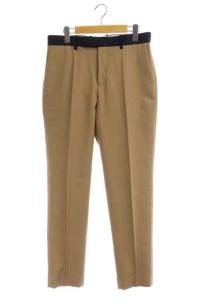 ウールツイルベーシックパンツ テーパード ジッパーフライ キャメル ネイビー