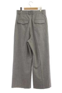 ebure ウールワイドパンツ ストレート 40 グレー