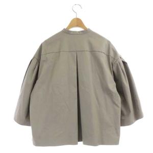 Drawer コットンツイルタックジャケット ノーカラー 総裏地 38 グレー