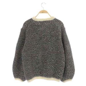 Drawer 3Gハイショククルーネックニット プルオーバー アイボリー ブラック