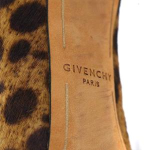 GIVENCHY パンプス シューズ ハイヒール レオパード柄 ハラコ ポインテッドトゥ 38 ブラウン