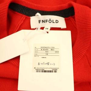 ENFOLD 20AW CASH TOUCH レイヤーカフプルオーバー ニットセーター 38 レッド