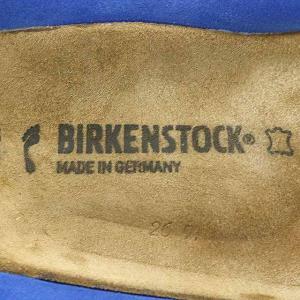 BIRKENSTOCK Kyoto 1015575 サンダル ヌバック スエード レザー 24.5cm ブルー 
