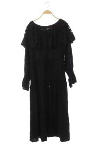21AW カットワークシャツワンピース ブラック