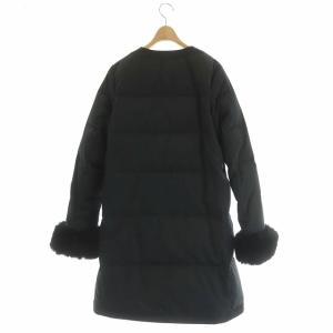 Grace Class 20AW ノーカラートリミンクダウンコート ロング ファー付き 36 黒
