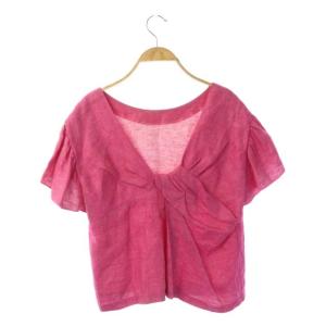 MYLAN カットソー リネン バックデザイン ピンク