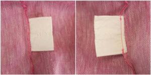 MYLAN カットソー リネン バックデザイン ピンク