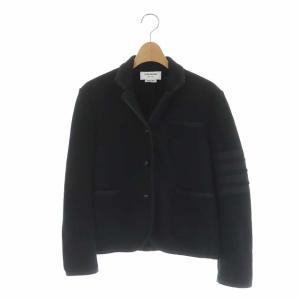 THOM BROWNE ライン入りスウェットジャケット テーラード 3B 40 ブラック