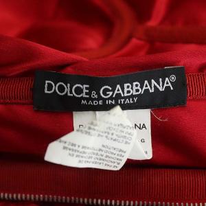 DOLCE&GABBANA 総レースベアワンピース 38 レッド