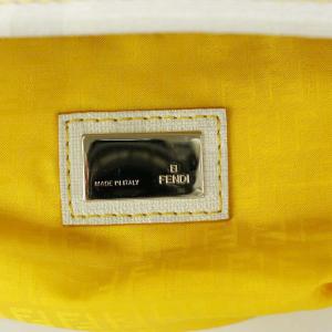 FENDI ズッカ柄 トートバッグ キャンバス レザー ホワイト