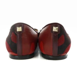 VALENTINO GARAVANI カモフラフラットパンプス 35 レッド