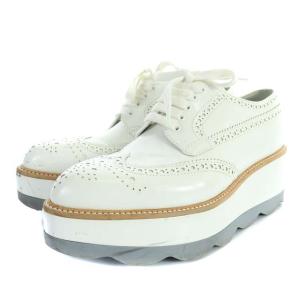 PRADA シューズ レザー ウイングチップ 22.5cm ホワイト