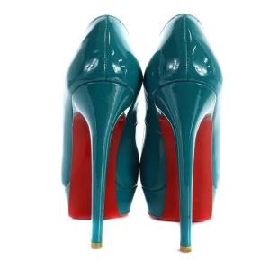 Christian Louboutin パンプス パテントレザー ハイヒール 34.5 21.5cm 緑 