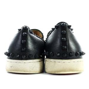 Christian Louboutin カジュアルシューズ ローカット レザー スタッズ 35 ブラック