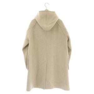 DANTON ウールモッサフードロングコート ベージュ