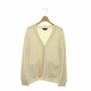 カーディガン 7G カシミヤ 1 アイボリー