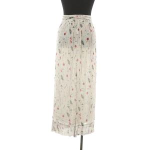 ISABEL MARANT ETOILE 総柄シルクラップスカート リボン ホワイト