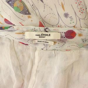 ISABEL MARANT ETOILE 総柄シルクラップスカート リボン ホワイト