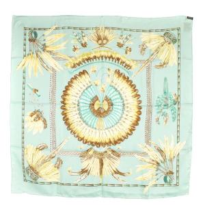 HERMES カレ90 BRAZIL スカーフ シルク グリーン