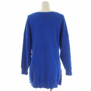 ENFOLD 21SS ハイゲージコットン 4WAY プルオーバー ニット チュニック セーター 38 ブルー