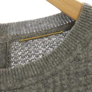 L'Appartement 20AW Thermal Knit チュニック丈 サーマル バックヘンリー カシミヤ混 グレー